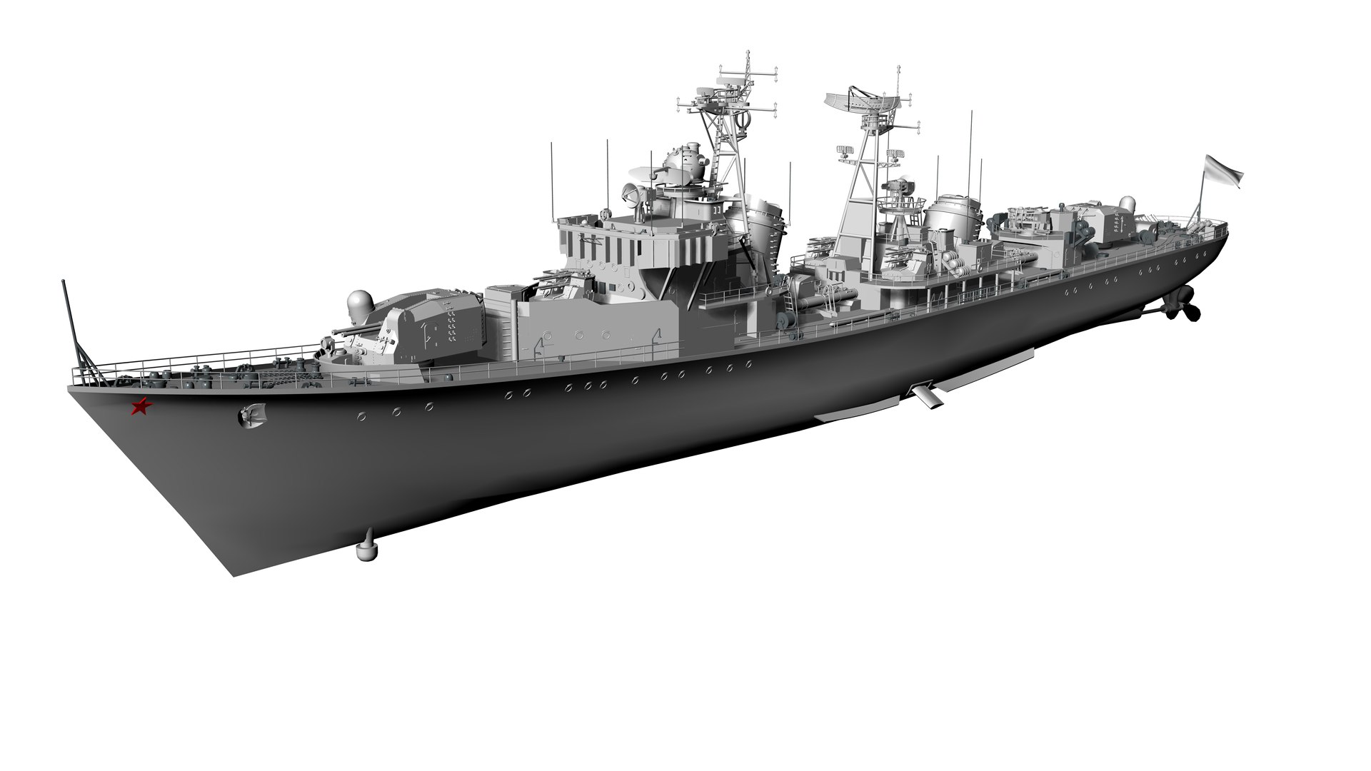 Project 56 Destroyer Model - TurboSquid 2531549