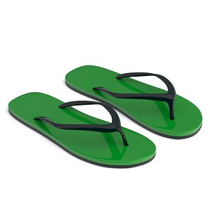 3D green Flip Flop