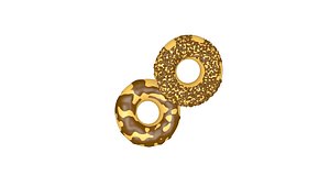 3D model donuts chocolate