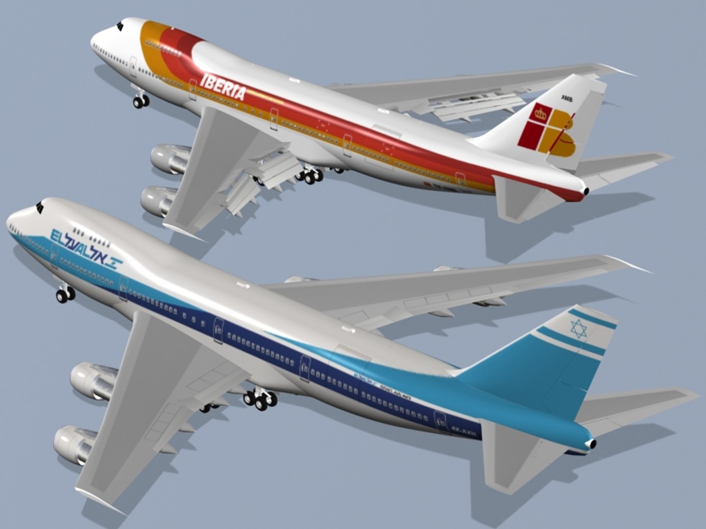 3d B 747-200 Model