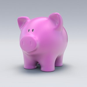 3d obj piggy bank