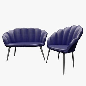 Oyster Sofa Set 3D