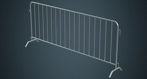 3D model crowd barrier 1a