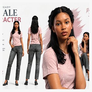 Beautiful Black Girl 3D Model 3D model