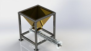 3D model Hopper Screw Conveyor