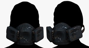 3D 3D Gas mask respirator scifi futuristic model model