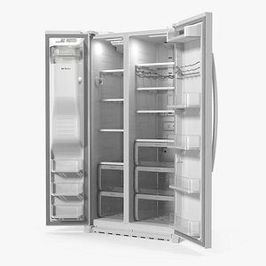 3D samsung refrigerator open