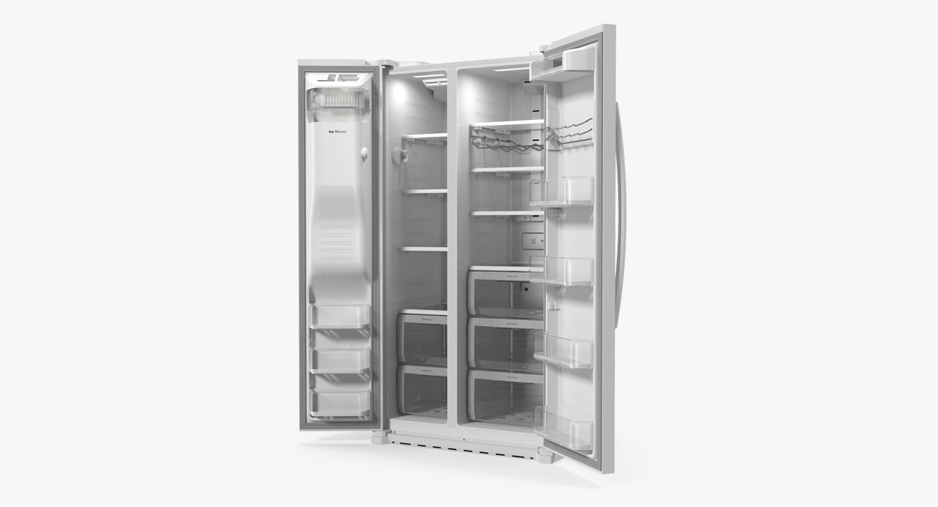 Samsung Side By Side Refrigerator 3D model preview