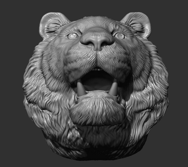 Cabeça de tigre Modelo 3D $129 - .ztl .max .fbx .obj - Free3D