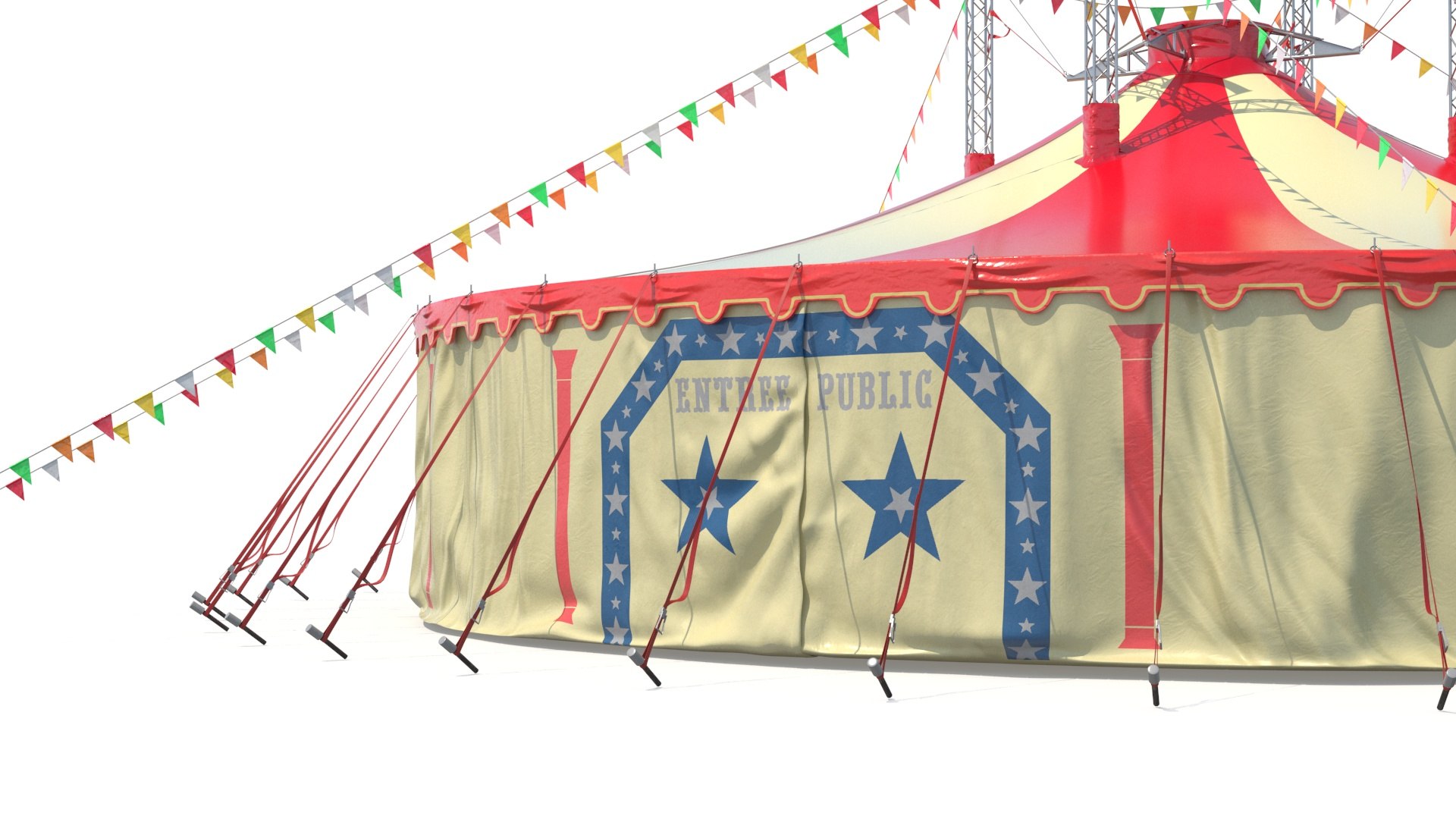 Festival Circus Tent 3D model preview