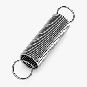 Thin Metal Spring 3D model