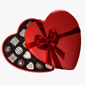 candy heart box 3D