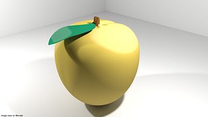 3D apricot fruit