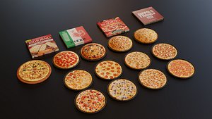 3D 100-packs of  3D food models model