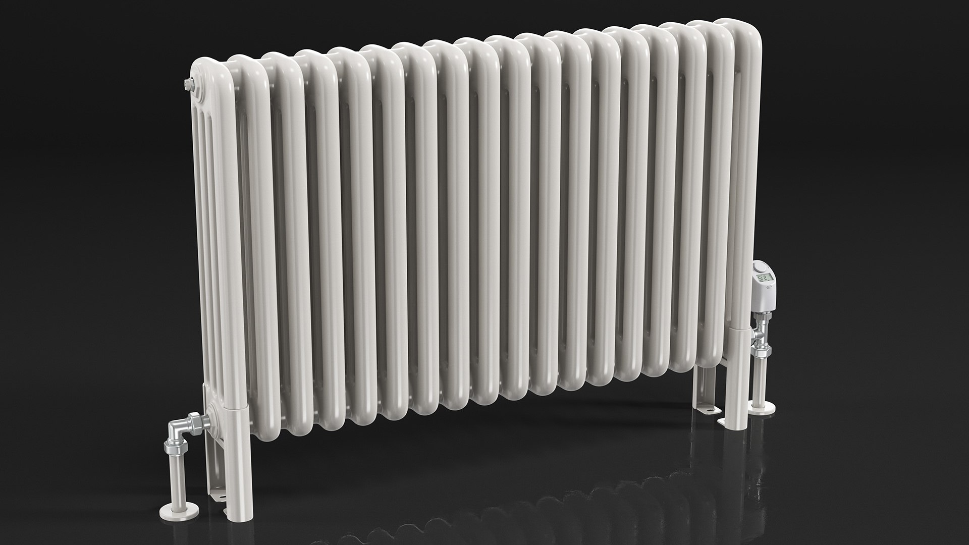 3D central heating radiator thermostat model TurboSquid 1637616