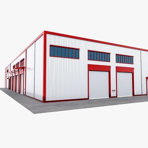 Industrial Storage Unit Warehouse 3D