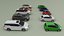 collection of 10 low poly cars