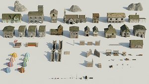 Da Vinci - Medieval Village - Blender and FBX model