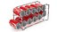Dispenser per lattine di soda cromato con lattine di cola