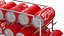 Dispenser per lattine di soda cromato con lattine di cola
