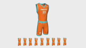 3D Basketball Fantasy Team Rangers Uniform - Character Design