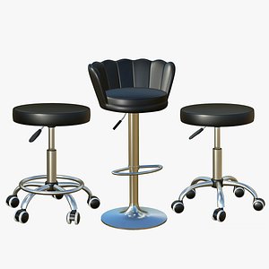 Bar Stool Chair V62 3D model