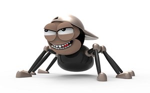 3D Cute Spider Robot Character print