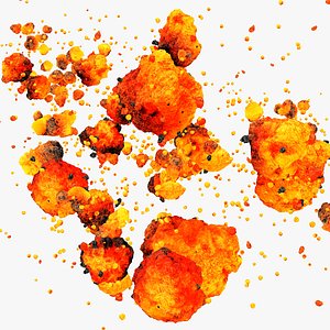 3D Burning Asteroid Field