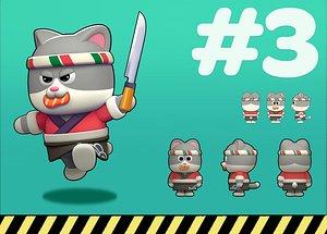 Chef Cat - 3D printable model 3D model