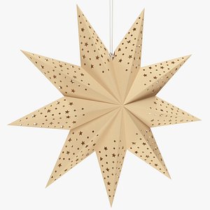 Hanging Christmas Paper Star V1 model