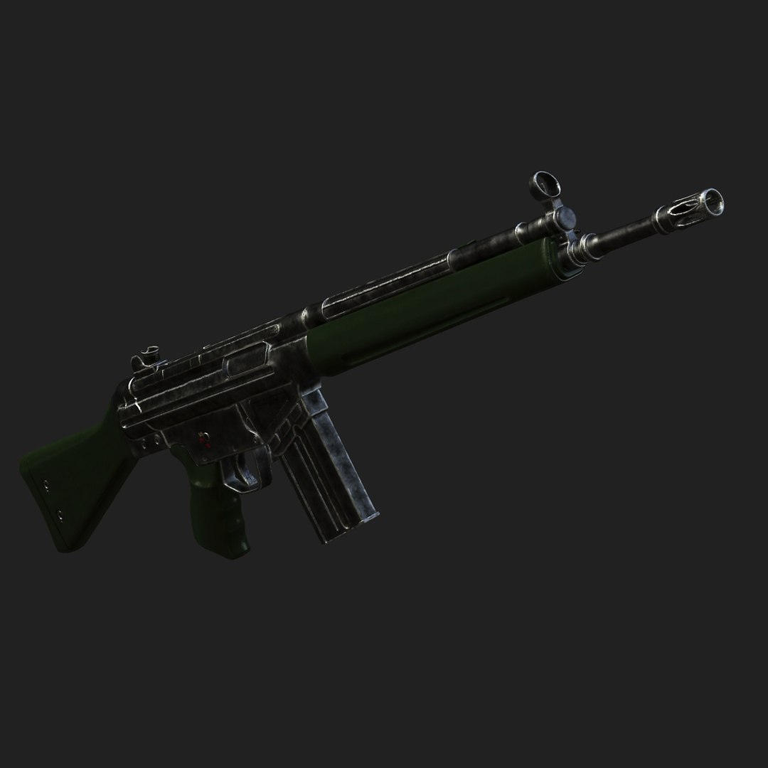 hk g3a3 rifle 3d model