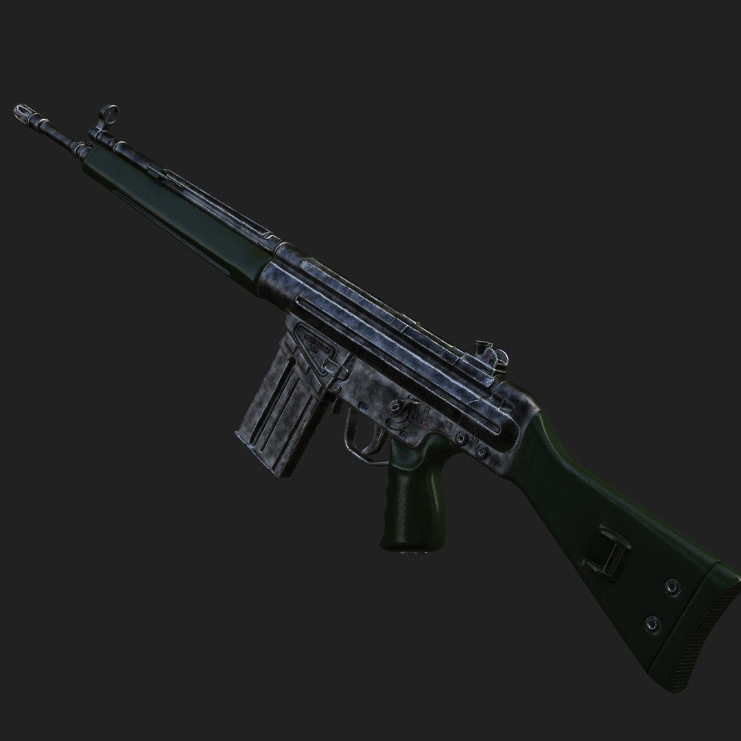 hk g3a3 rifle 3d model