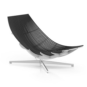 modern black lounge chair 3d model