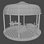 gazebo de jardim com mesas e cadeiras