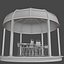 gazebo de jardim com mesas e cadeiras