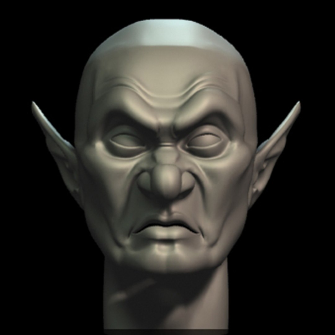 3d Ogre Orc Head