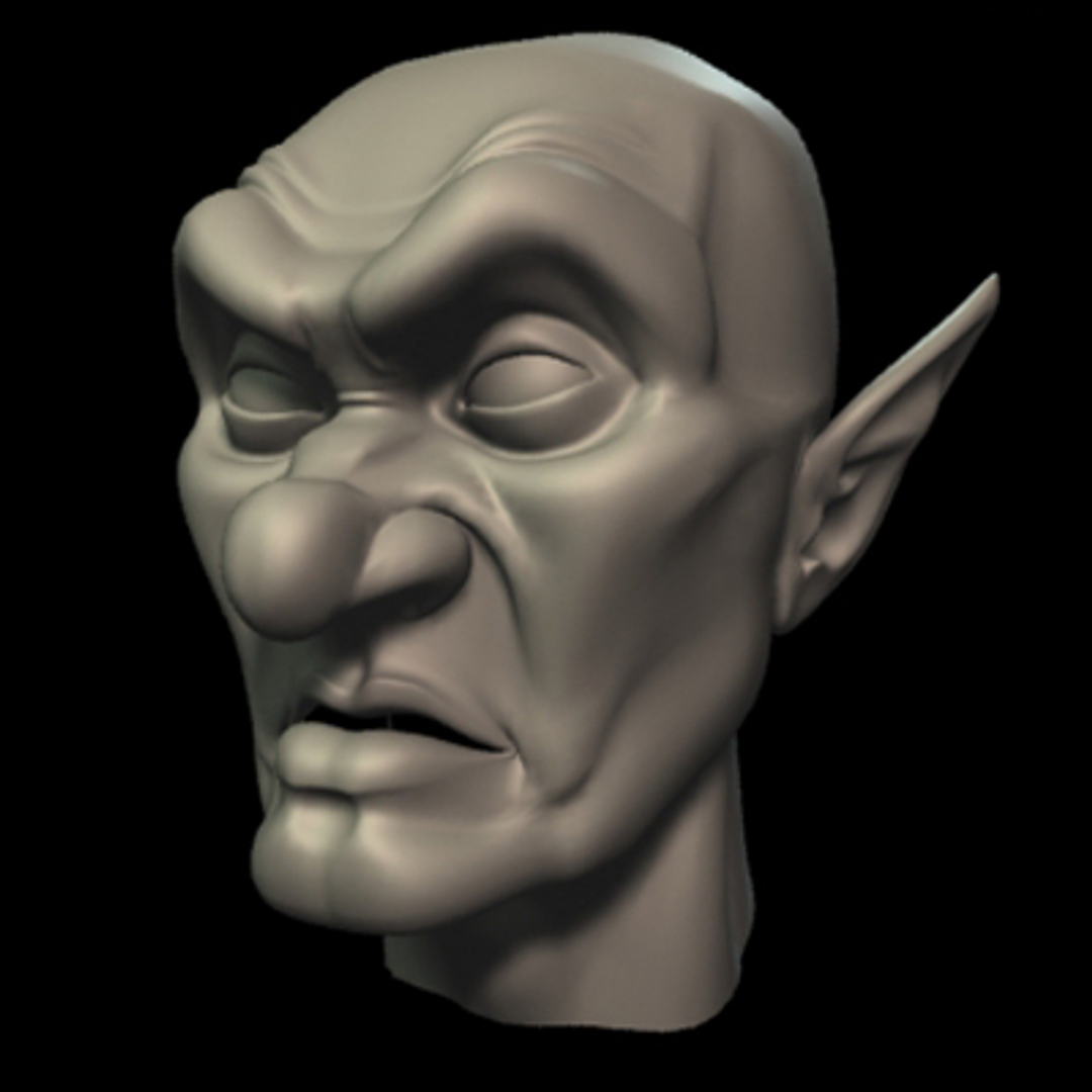 3d ogre orc head