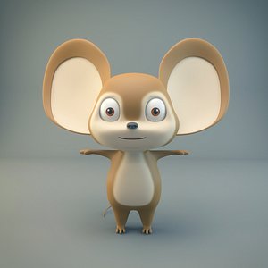 cartoon mouse 3D model