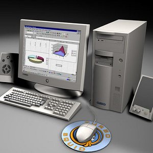 computer 3d model