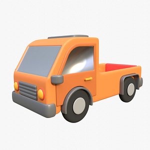 3D Pickup Van 3D Illustration model