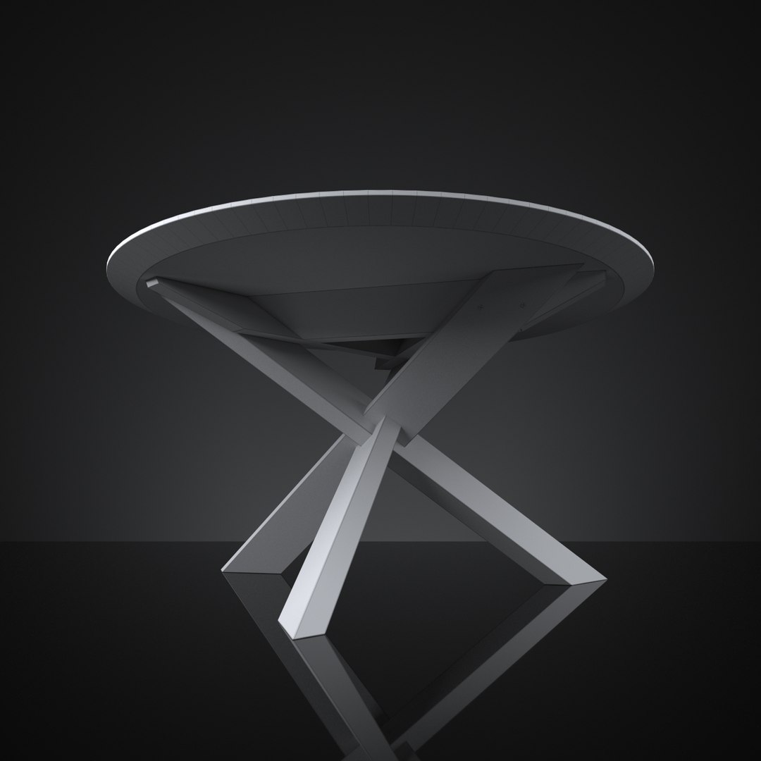 ethnicraft oak circle dining table 3d model