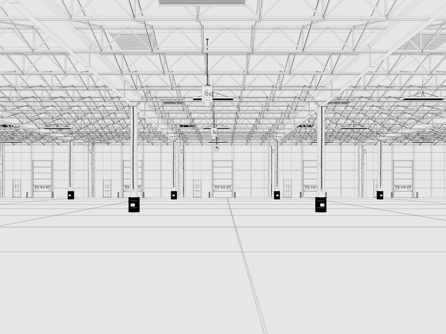 Exhibition Hall Warehouse 4 3D - TurboSquid 2074636