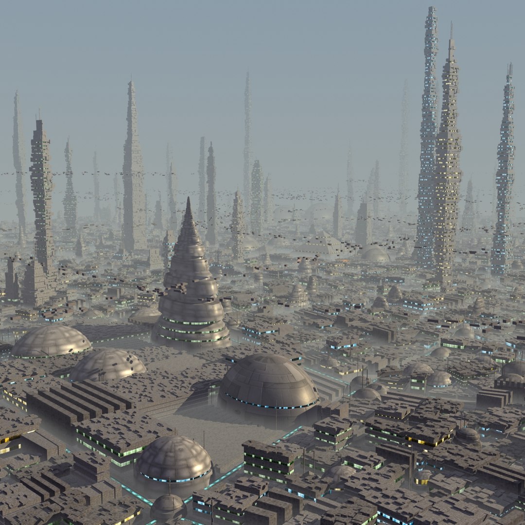 Futuristic Alien City 3ds
