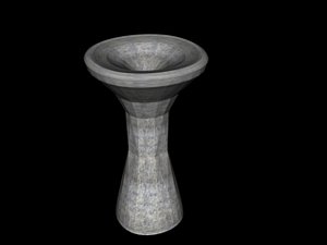 bird bath 3d model