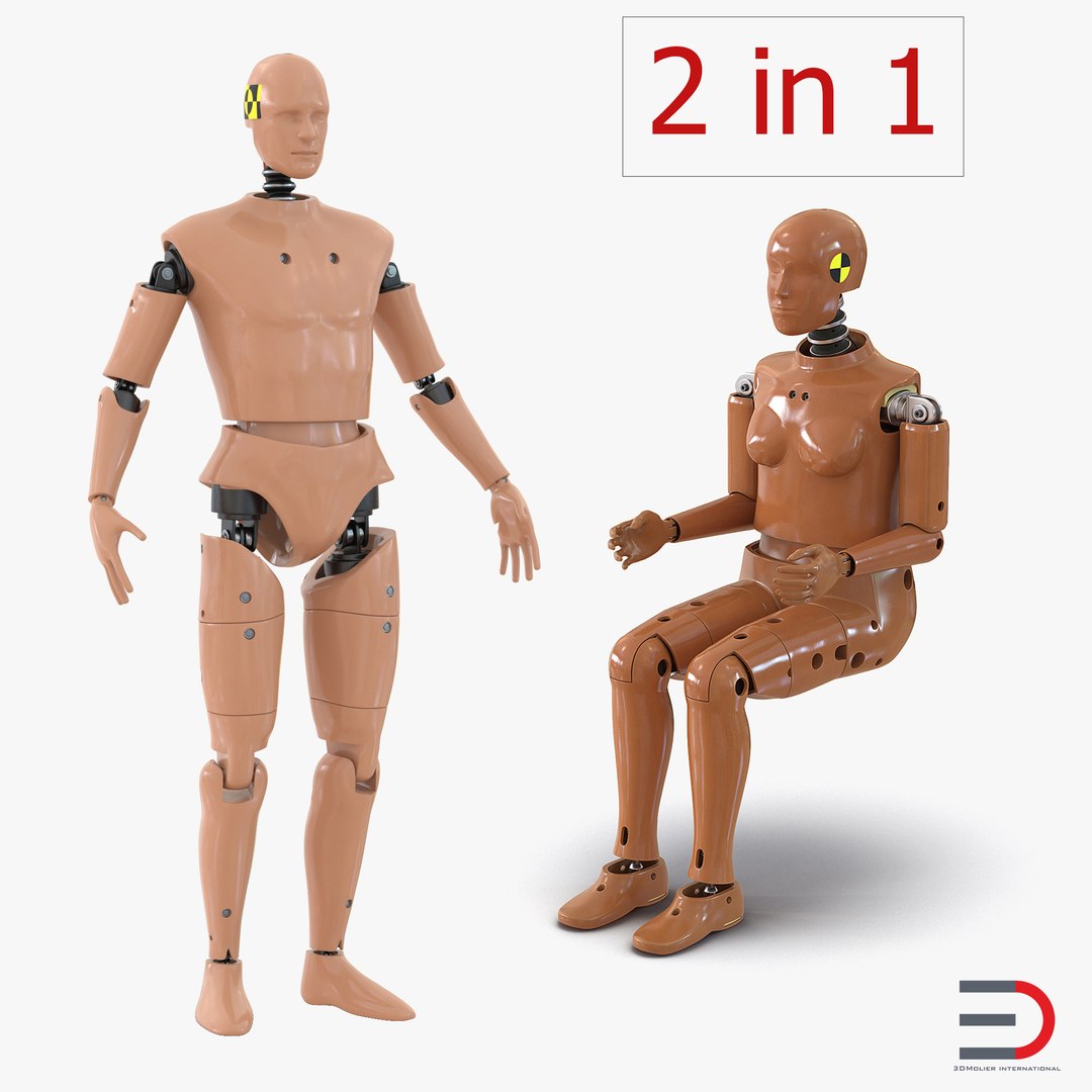 Crash Test Dummies Rigged 3D Models Collection 3D model preview