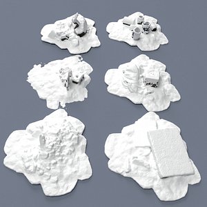 3D Snow-Covered Ruins Modular Scene Asset Pack