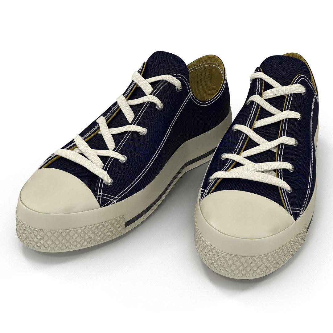Sneakers Blue 3D Model 3D model preview