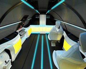 Interior airplane supersonic business class