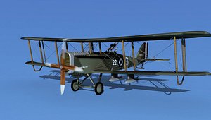 3D model Airco DH-4 V03 Bomber RAF