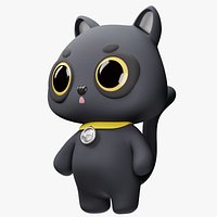 Cartoon Cat Grey